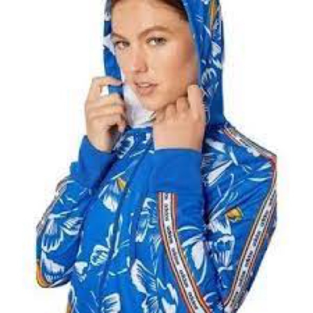 Adidas Farm Rio Jacket Womens Small Track Blue Butterfly Print XS